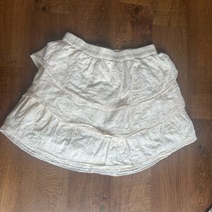 Off white ruffle skirt